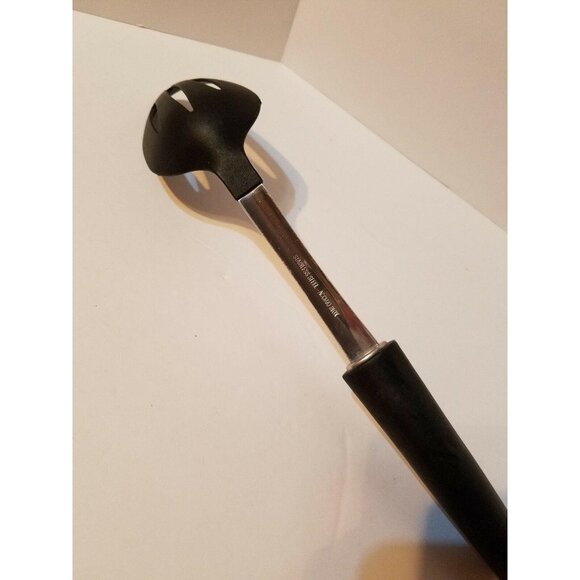 Cuisinart Black Nylon Slotted Strainer Spoon Stainless Steel Rubber Handle 13" - Picture 6 of 9